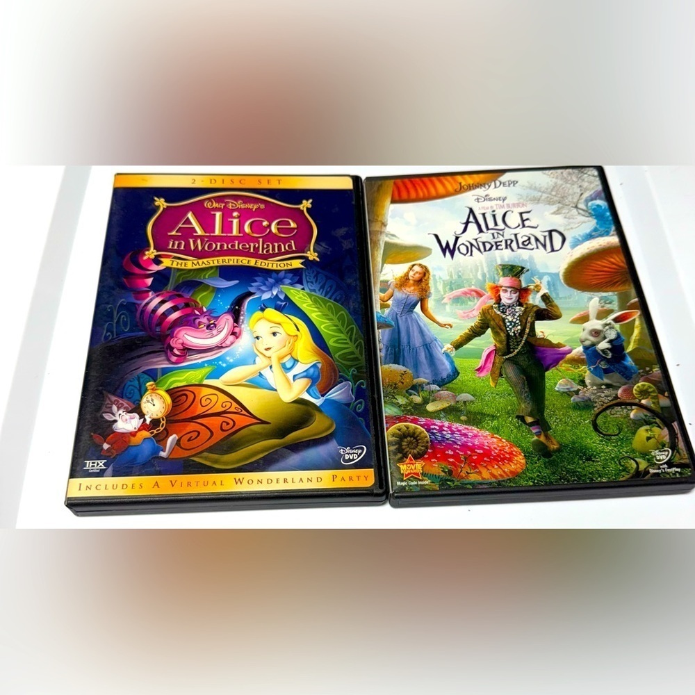 Disney’s Alice in Wonderland 2 Movie DVD Bundle.